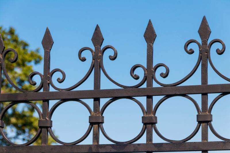 Black Iron Fence Installation detail