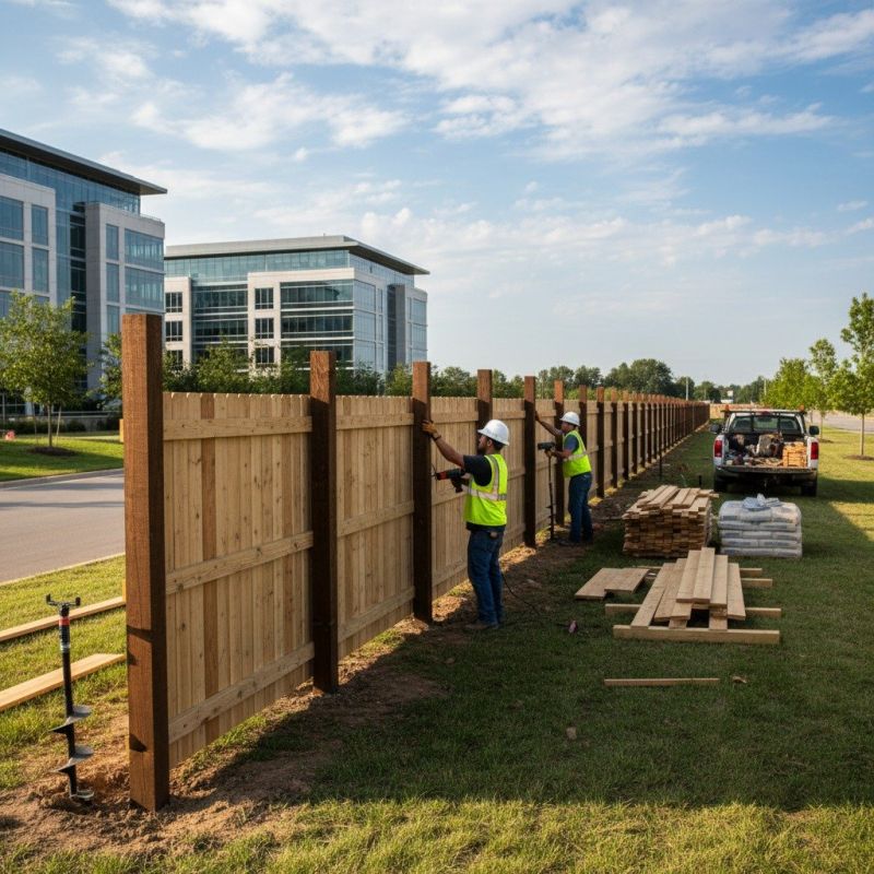 Commercial Fence Construction detail